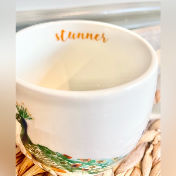 Opal House Peacock Stunner Porcelain Coffee Tea Mug Cup - Picture 2 of 5